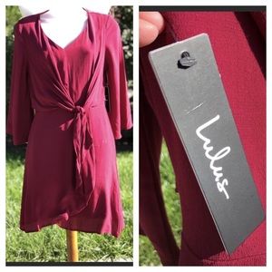 NWT Lulus wine color sz XS dress